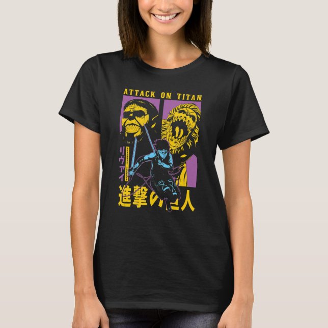Attack on Titan Season 4 Split Titan Frames T-Shirt (Front)