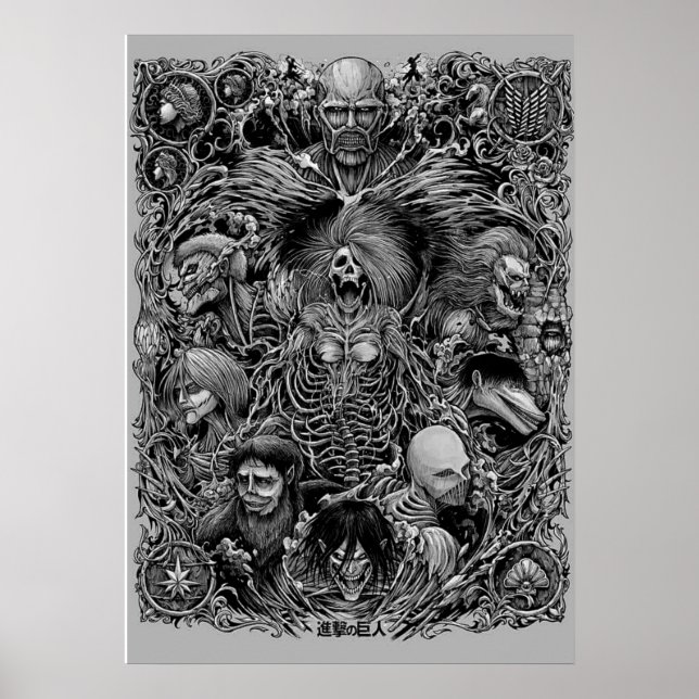 Attack on Titan / shingeki no kyojin Poster (Front)