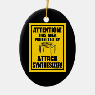 Attack Synthesizer Ceramic Ornament