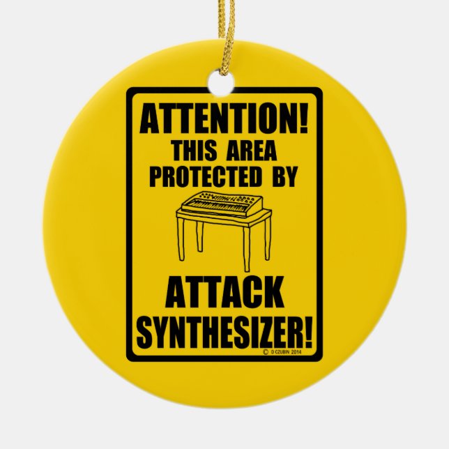 Attack Synthesizer Ceramic Ornament (Front)