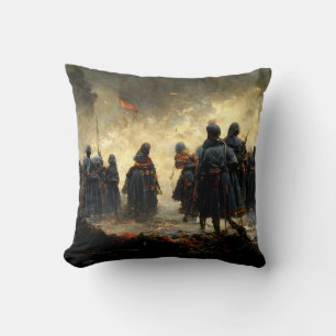 Attack the place throw pillow