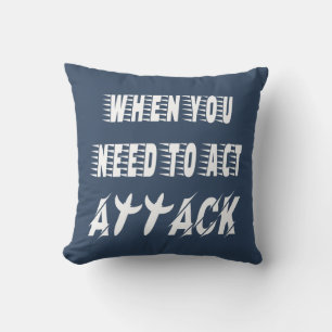 Attack Throw Pillow