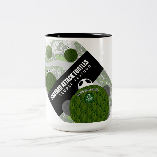 Attack Turtles Two-Tone Coffee Mug (Center)