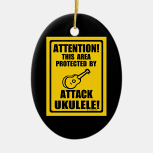 Attack Ukulele Ceramic Ornament