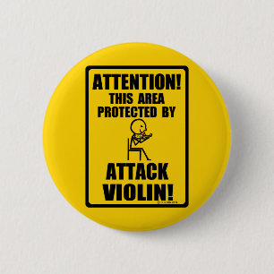 Attack Violin 2 Inch Round Button