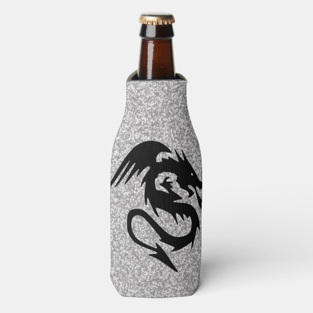 Attacking Dragon on Silver Bottle Cooler (Bottle Front)