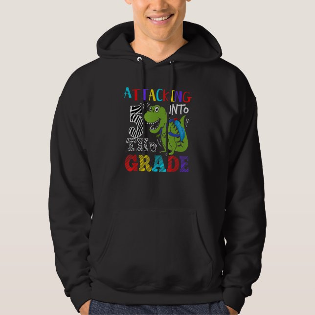Attacking Into 5th Grade Teacher Student Back To S Hoodie (Front)