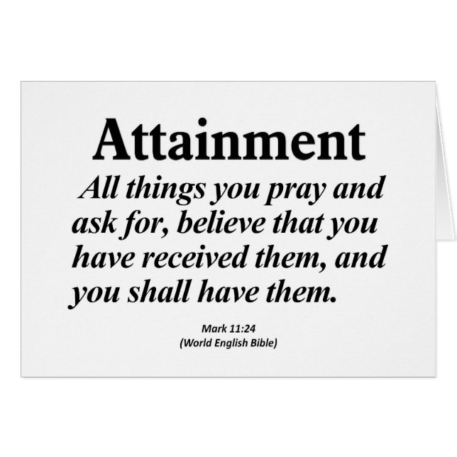 Attainment Mark 11:24 (Front Horizontal)
