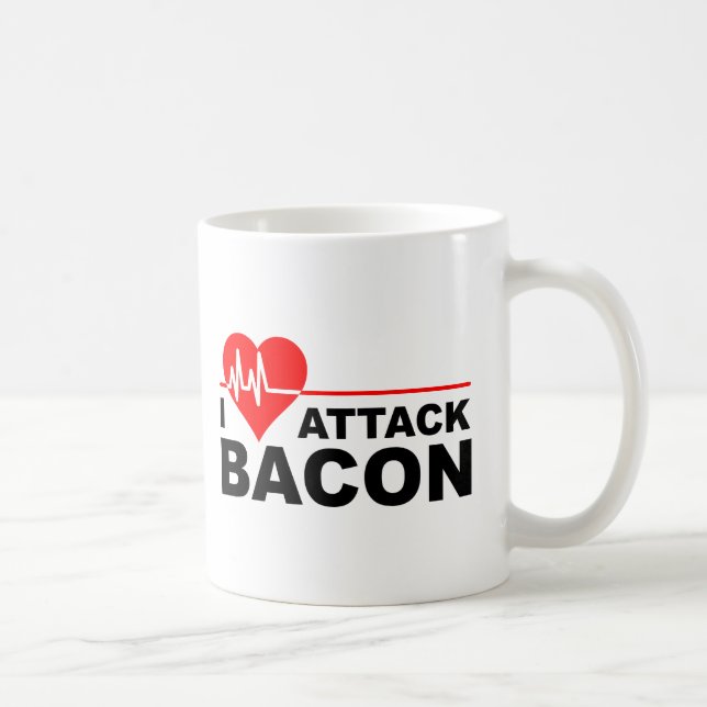 Attaque cardiaque Bacon drôle Mug (Droite)
