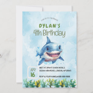 Attaque de requin Ocean Invitation Boys Anniversai