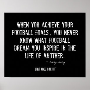Atteindre vos objectifs de football Poster avec de