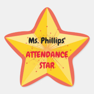 Attendance Star Stickers