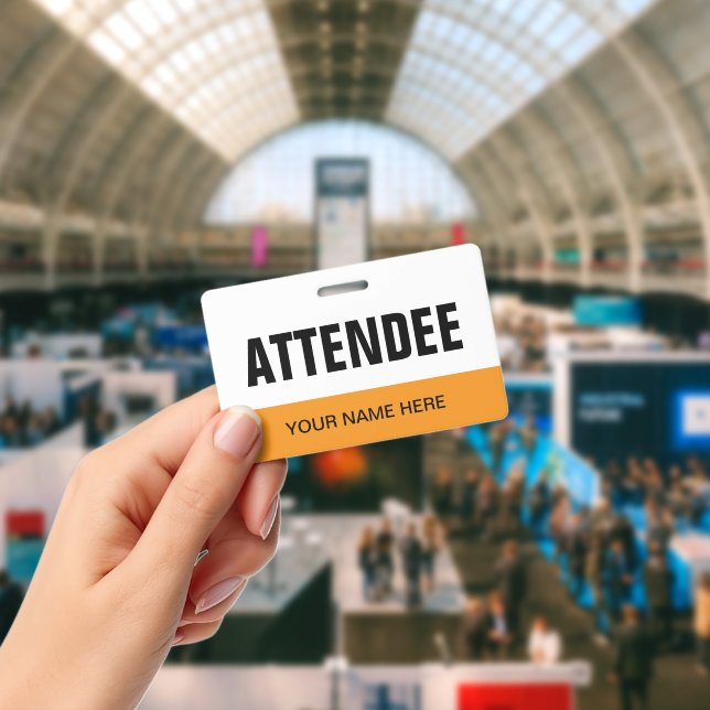 Attendee name badges for events and exhibitions (Conference)