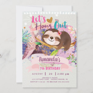 Attendons l'invitation, Sloth Teepee Invitation
