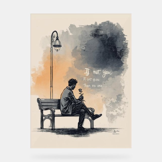 Attente avec un Rose - Amour non parlé (Recto)