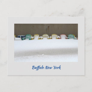Attente dans la carte postale Neige
