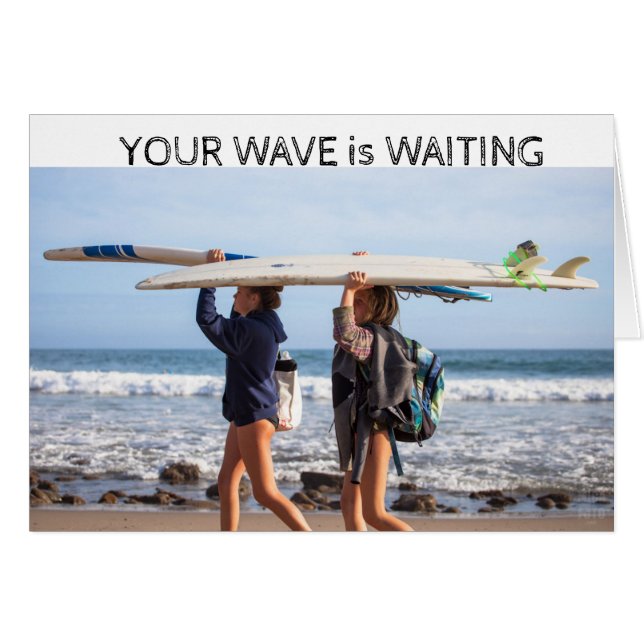Attente de filles de surfer (Devant horizontal)