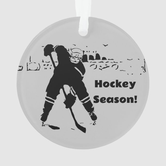 Attente de la canette - Joueur de hockey (dos)