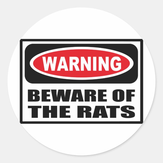 ATTENTION AU Sticker RATS (Devant)