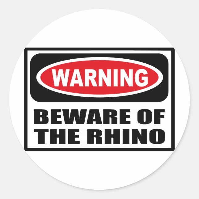 ATTENTION AU Sticker RHINO (Devant)