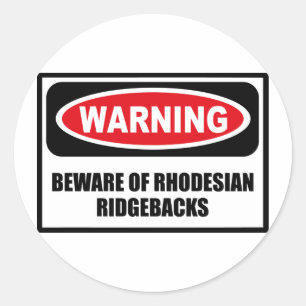ATTENTION AU Sticker RHODESIAN RIDGEBACKS