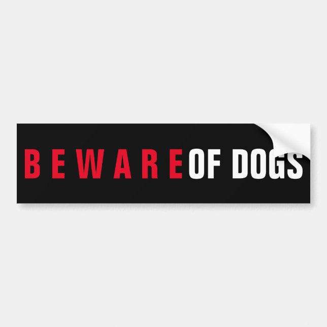 ATTENTION AUX CHIENS GLOSSY STICKER (Devant)