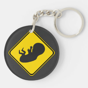 Attention: Baby Ahead! Keychain