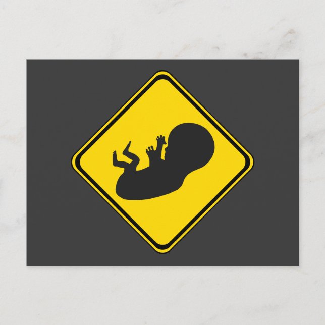 Attention: Baby Ahead! Postcard (Front)