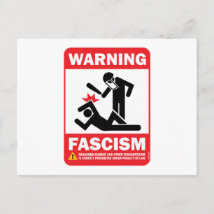 Attention! Carte postale Facisme