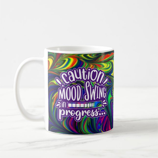 Attention ! Chute d'humeur en cours - Mug amusant (Gauche)