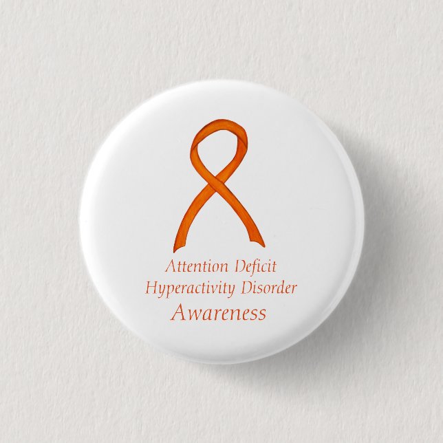 Attention Deficit Hyperactivity Disorder (ADHD)Pin 1 Inch Round Button (Front)