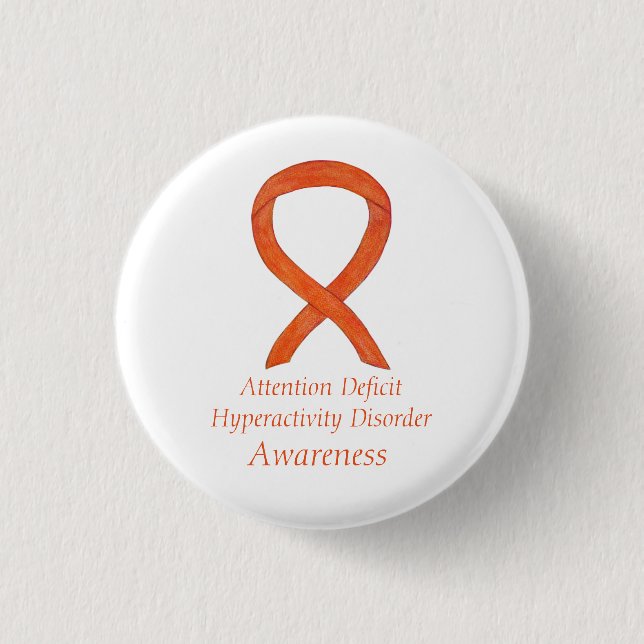 Attention Deficit Hyperactivity Disorder (ADHD)Pin 1 Inch Round Button (Front)