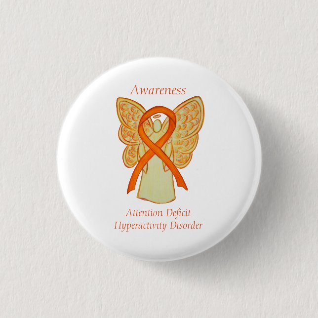 Attention Deficit Hyperactivity Disorder (ADHD)Pin 1 Inch Round Button (Front)
