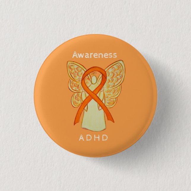 Attention Deficit Hyperactivity Disorder (ADHD)Pin 1 Inch Round Button (Front)