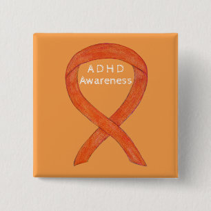 Attention Deficit Hyperactivity Disorder (ADHD)Pin 2 Inch Square Button