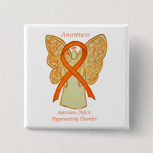 Attention Deficit Hyperactivity Disorder (ADHD)Pin 2 Inch Square Button