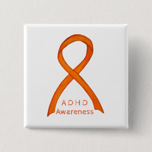 Attention Deficit Hyperactivity Disorder (ADHD)Pin 2 Inch Square Button