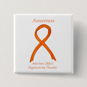 Attention Deficit Hyperactivity Disorder (ADHD)Pin 2 Inch Square Button