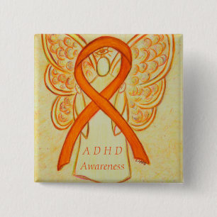 Attention Deficit Hyperactivity Disorder (ADHD)Pin 2 Inch Square Button