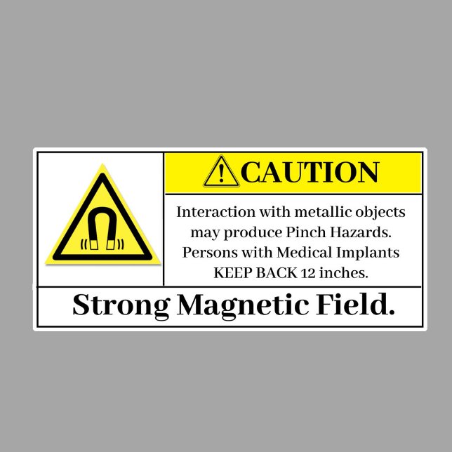 Attention Étiquette de champ magnétique fort (Créateur téléchargé)
