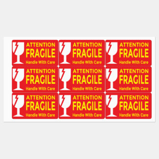 Attention Fragile Stickers – Handle With Care Ship