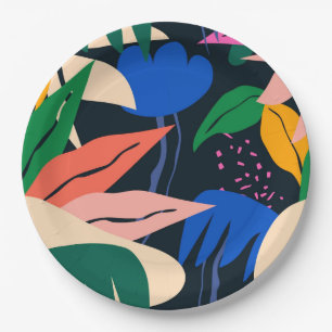 Attention Getter tropical pattern Paper Plate