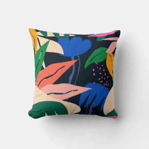 Attention Getter tropical pattern Throw Pillow