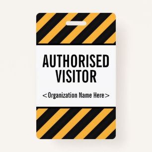 Attention-Grabbing "AUTHORISED VISITOR" Badge