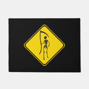 Attention Grim Reaper Ahead Doormat