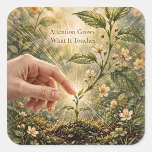 "Attention Grows What It Touches" Sticker