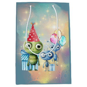 Attention Intergalactic Plain Birthday Medium Gift Bag