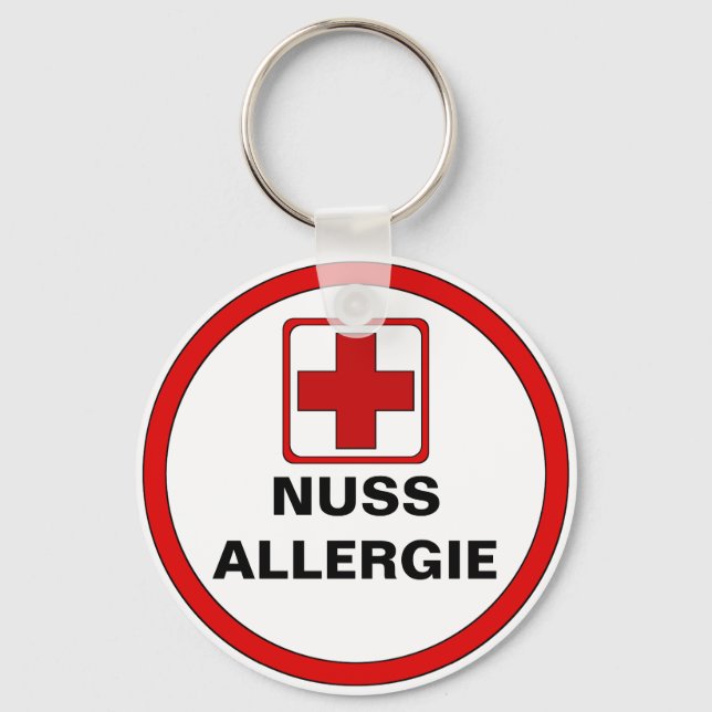 Attention - NUSS allergy Keychain (Front)