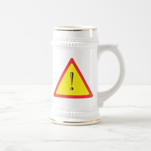 Attention Sign Beer Stein