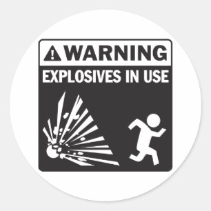Attention! Stickers Explosifs en utilisation
